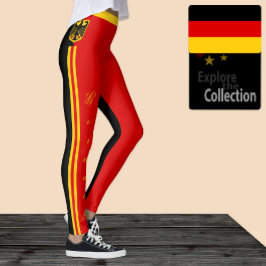 Legging Leggens de moda na Alemanha, Bandeira alemã/esport
