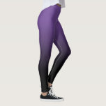 Legging Leggens de Mouro Preto Roxo<br><div class="desc">Um padrão simples,  cor gradiente desaparece de roxo a preto.</div>