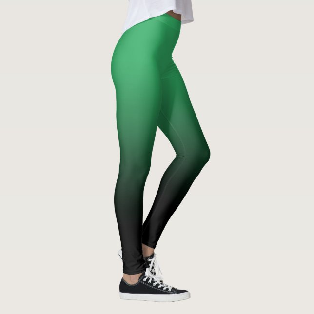 Legging Leggens de Mouro Preto Verde (Direita)