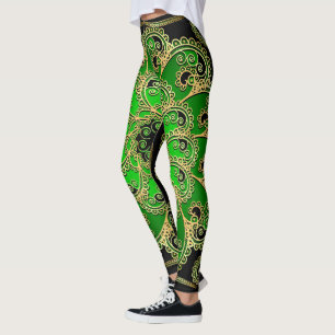 Legging Leggens de ornamentado do Pop do 