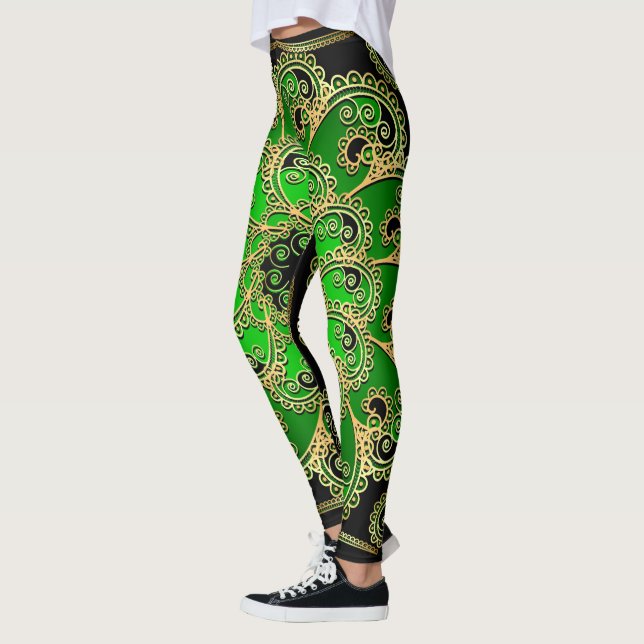 Legging Leggens de ornamentado do Pop do  (Esquerda)