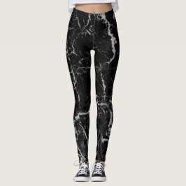 Legging Leggens, design abstrato preto, cinzas