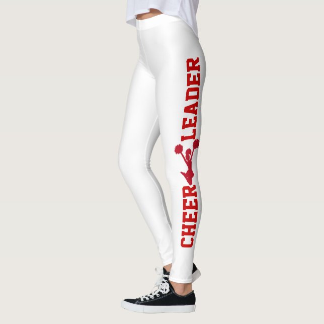 Legging Leggens do Cheerleader Vermelho e Branco (Esquerda)