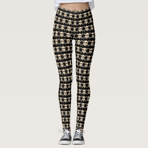 Legging Leggens do crânio e dos ossos cruzados