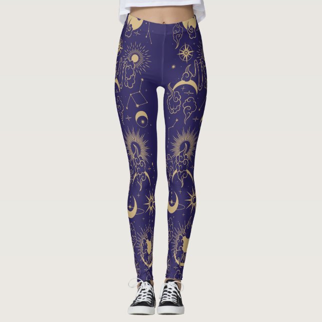 Legging Leggens do Tema Celestial e Sun (Frente)