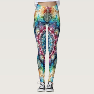 Legging Leggens dos círculos Psicodélicos, Belos, Feitos