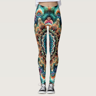 Legging Leggens dos círculos Psicodélicos, Belos, Feitos