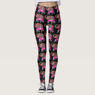 Legging leggens elefantes ornamentais