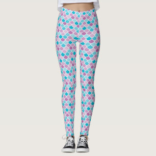 Legging Leggens em Aqua e Sereia Púrpura
