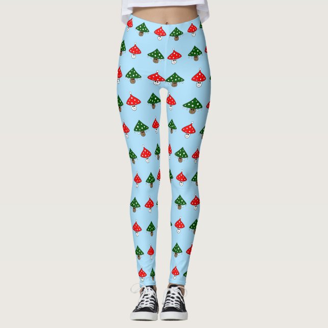 Legging Leggens Festivos Azuis (Frente)