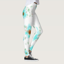 Legging Leggens Florais De Cores De Água