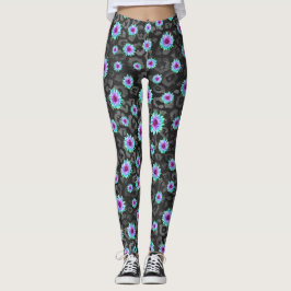 LEGGING LEGGENS FLORAIS ESCURAS