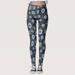 LEGGING LEGGENS FLORAIS ESCURAS