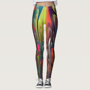 Legging Leggens Fractais Abstrato coloridas