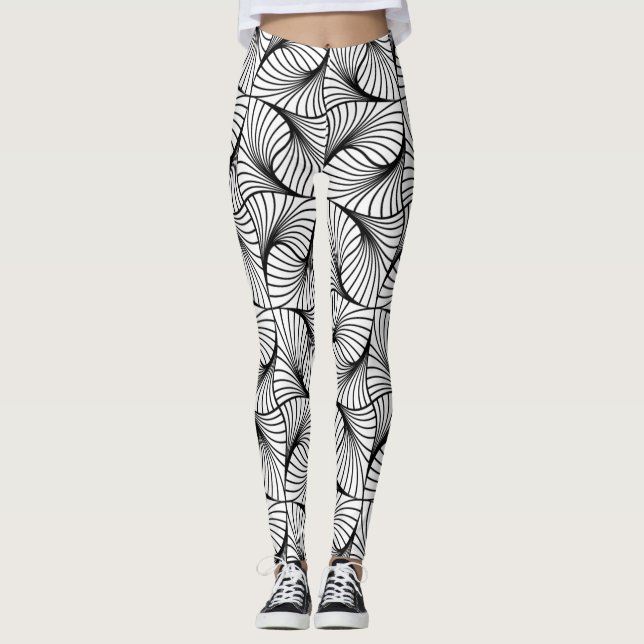 Legging leggens geométricas em espiral (Frente)