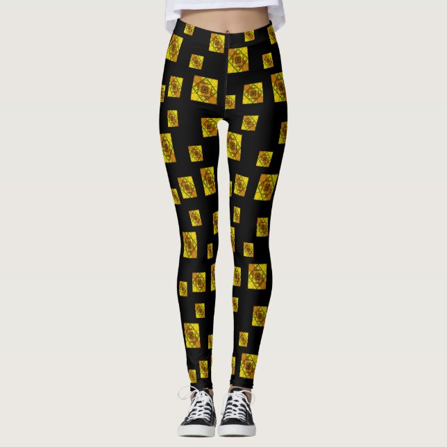 Legging Leggens Geométricas Fractais (Frente)