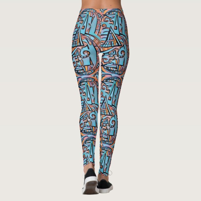 Legging Leggens geométricas fractais (Verso)