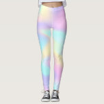 Legging Leggens Holográficas do Arco-Íris Pastel<br><div class="desc">Arco-íris branco holográfico.</div>