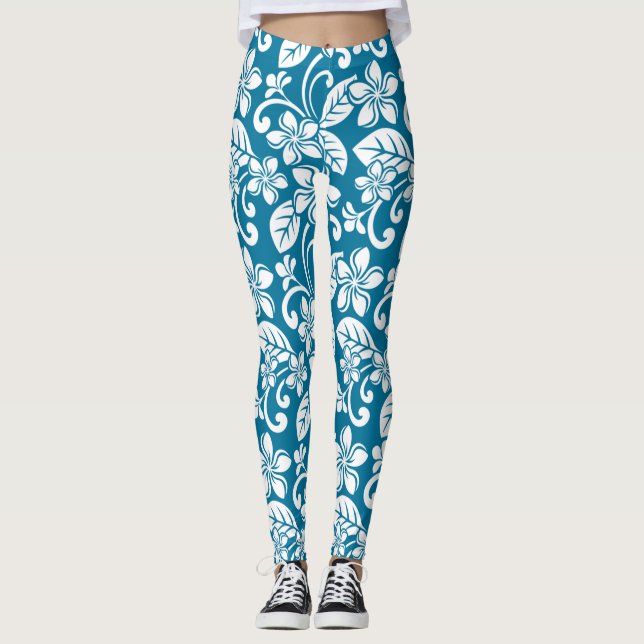 Legging Leggens ISLAND PLUMERIA (CARIBE AZUL) (Frente)