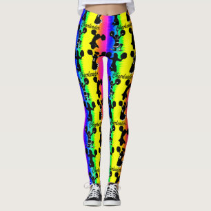 Legging LEGGENS legal E COLORIDAS DE CHEERLEADER DE CINCO-