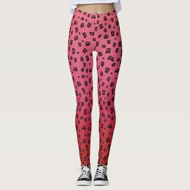 Legging Leggens-Leppard Rosa - Calças-Yoga-Namorados (Frente)