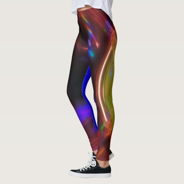 Legging Leggens luminosas azuis vermelhas (Esquerda)