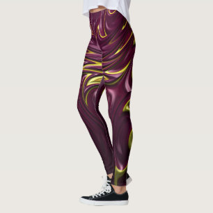 Legging Leggens ~ maroon gold ~ Original