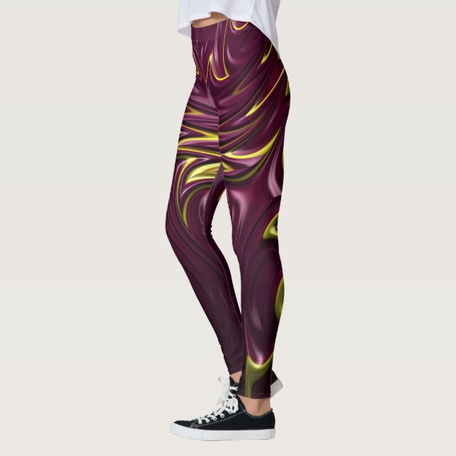 Legging Leggens ~ maroon gold ~ Original (Esquerda)
