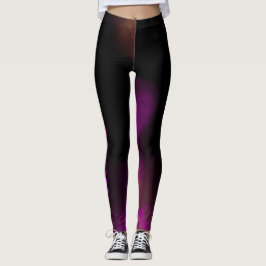 Legging LEGGENS modernas de esporte preto e rosa