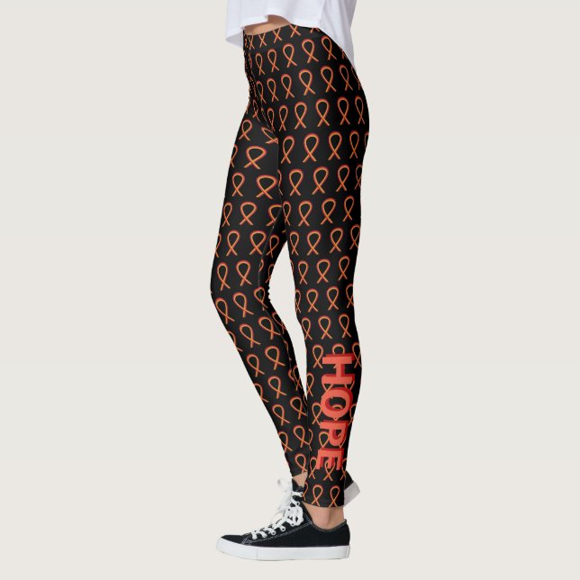 Legging Leggens Personalizadas da Fita de Sensibilização V (Esquerda)