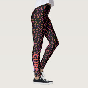 Legging Leggens personalizadas de fita de sensibilização