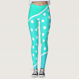 Legging Leggens pontilhadas azul-turquesa