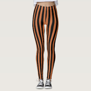 Legging Leggens Pretas e Laranja