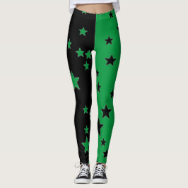 Legging Leggens Pretas E Verdes