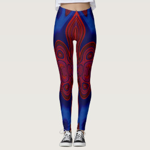 Legging Leggens ~ red blue ~ Original