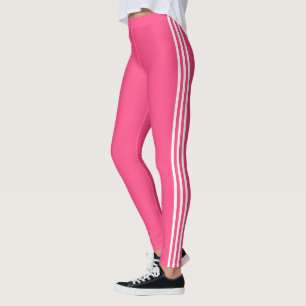 Legging Leggens rosa com faixa branca escolhem suas cores