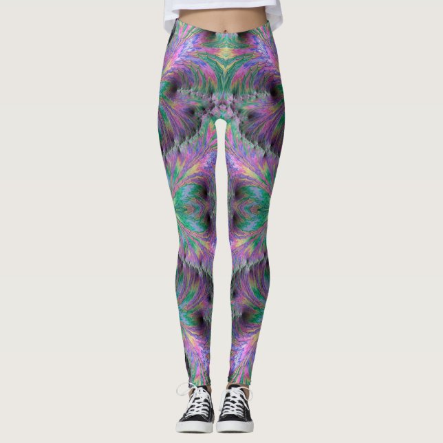 Legging Leggens ~ roxo verde ~ Original (Frente)