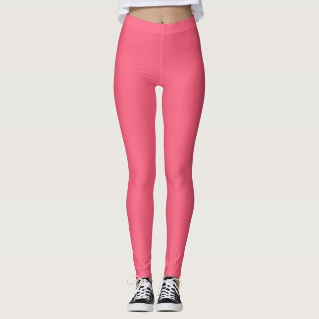 Legging Leggens Sólidas Vermelhas Claras (Frente)