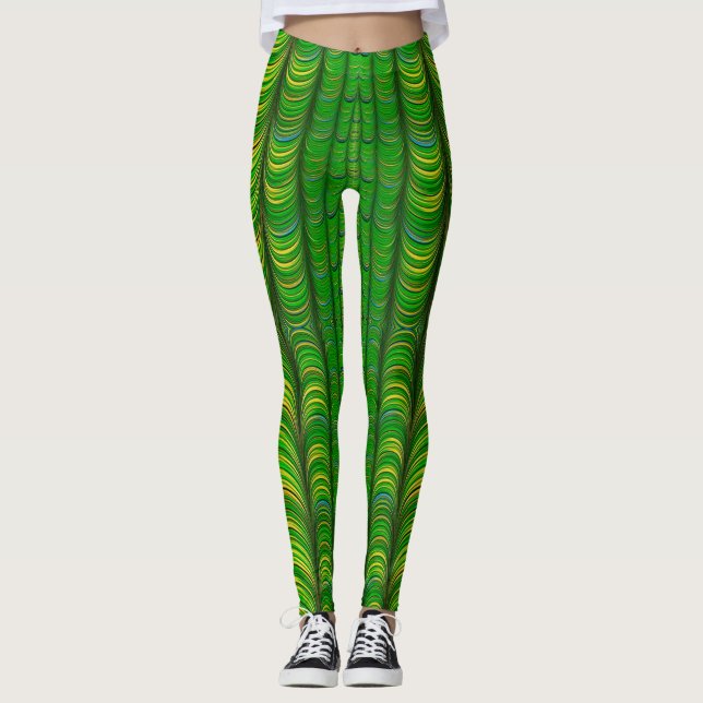 Legging Leggens ~verde-amarelo Natal (Frente)