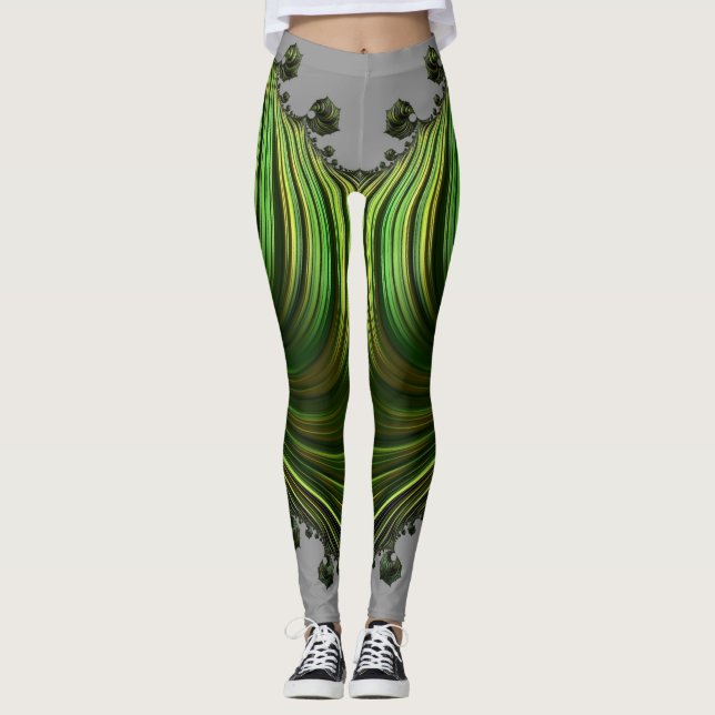 Legging Leggens ~ verde branco ~ Original (Frente)