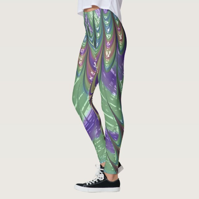 Legging Leggens ~ verde roxo ~ Original (Esquerda)