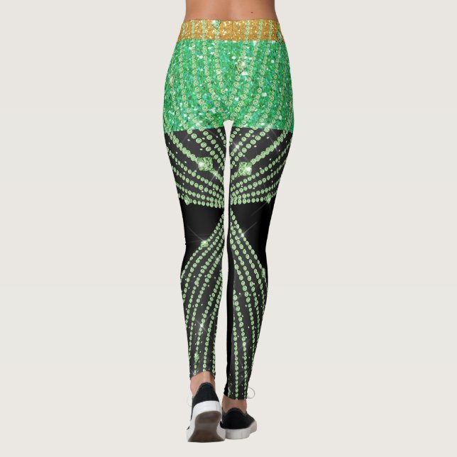Legging Leggens verdes e Pop preto (Verso)