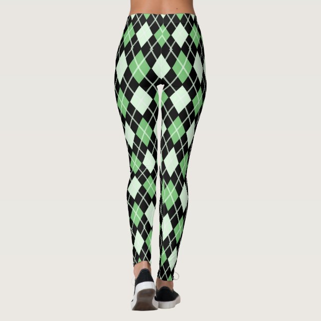 Legging Leggens verdes e pretas (Verso)