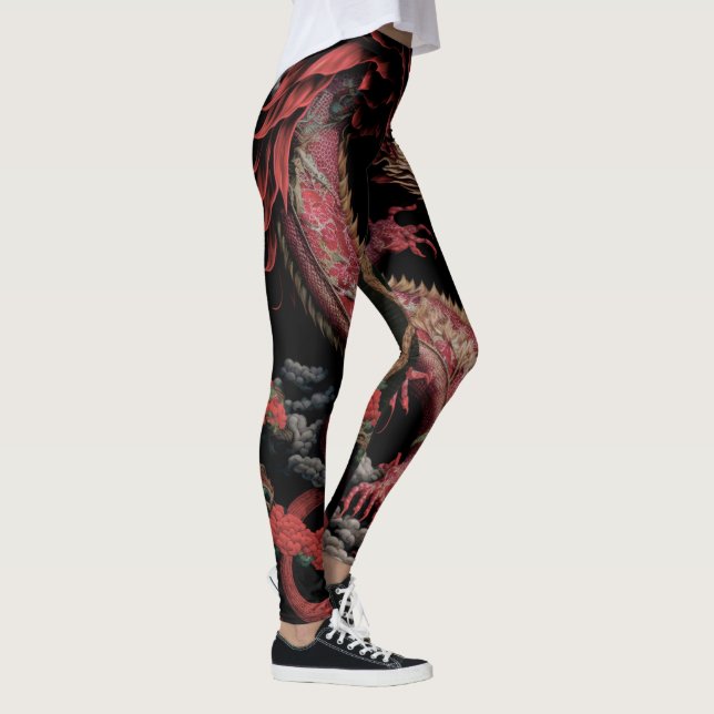 Legging Leggens vermelhas DRAGON (Direita)
