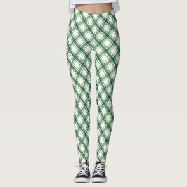 Legging Leggens Xadrezes verdes
