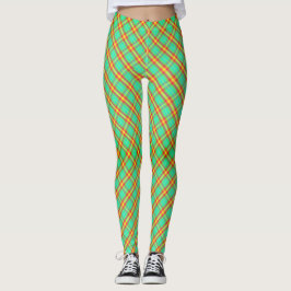 Legging Leggens Xadrezes verdes