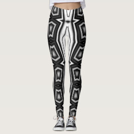Legging Leggin "Ratti_Creative_Arts" preto branco clássico