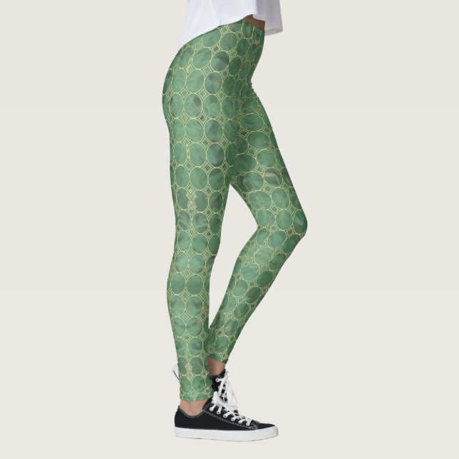Legging LegginGgs da Azulejo da Cinza Verde (Direita)