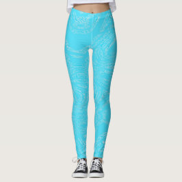 Legging Legginghs de gelo ciano