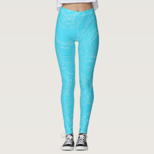 Legging Legginghs de gelo ciano